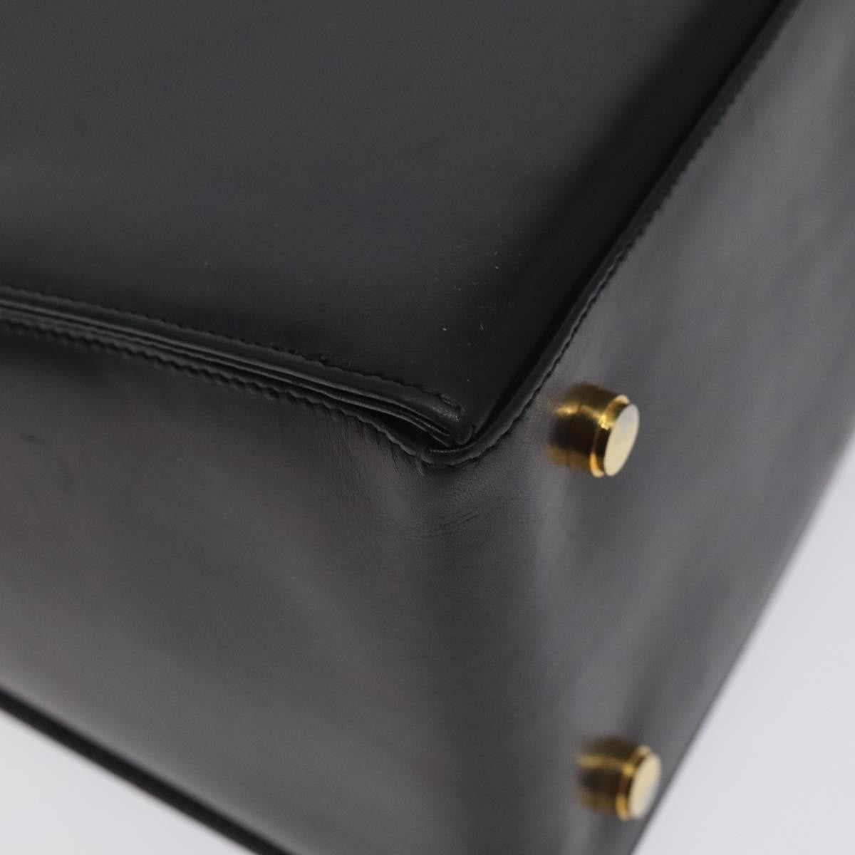 Salvatore Ferragamo Convertible Top Handle Bag Leather, BLACK, LEATHER, Handbag