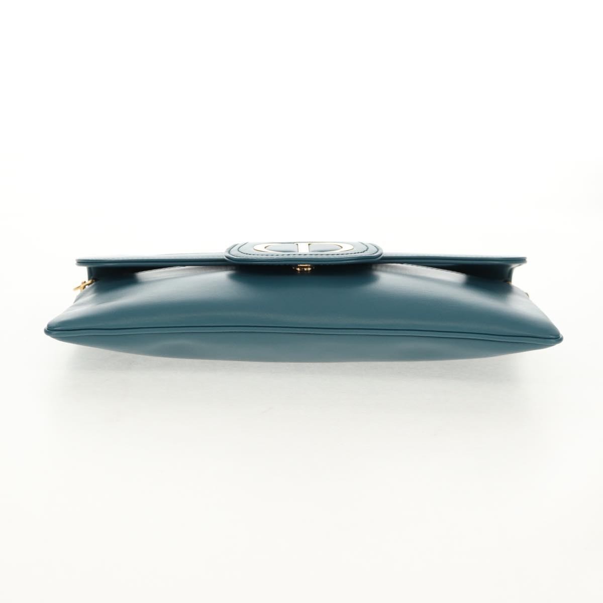 Christian Dior DiorDouble Chain Bag Leather, BLUE, LEATHER, Shoulder bag