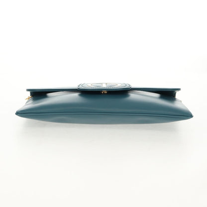 Christian Dior DiorDouble Chain Bag Leather, BLUE, LEATHER, Shoulder bag