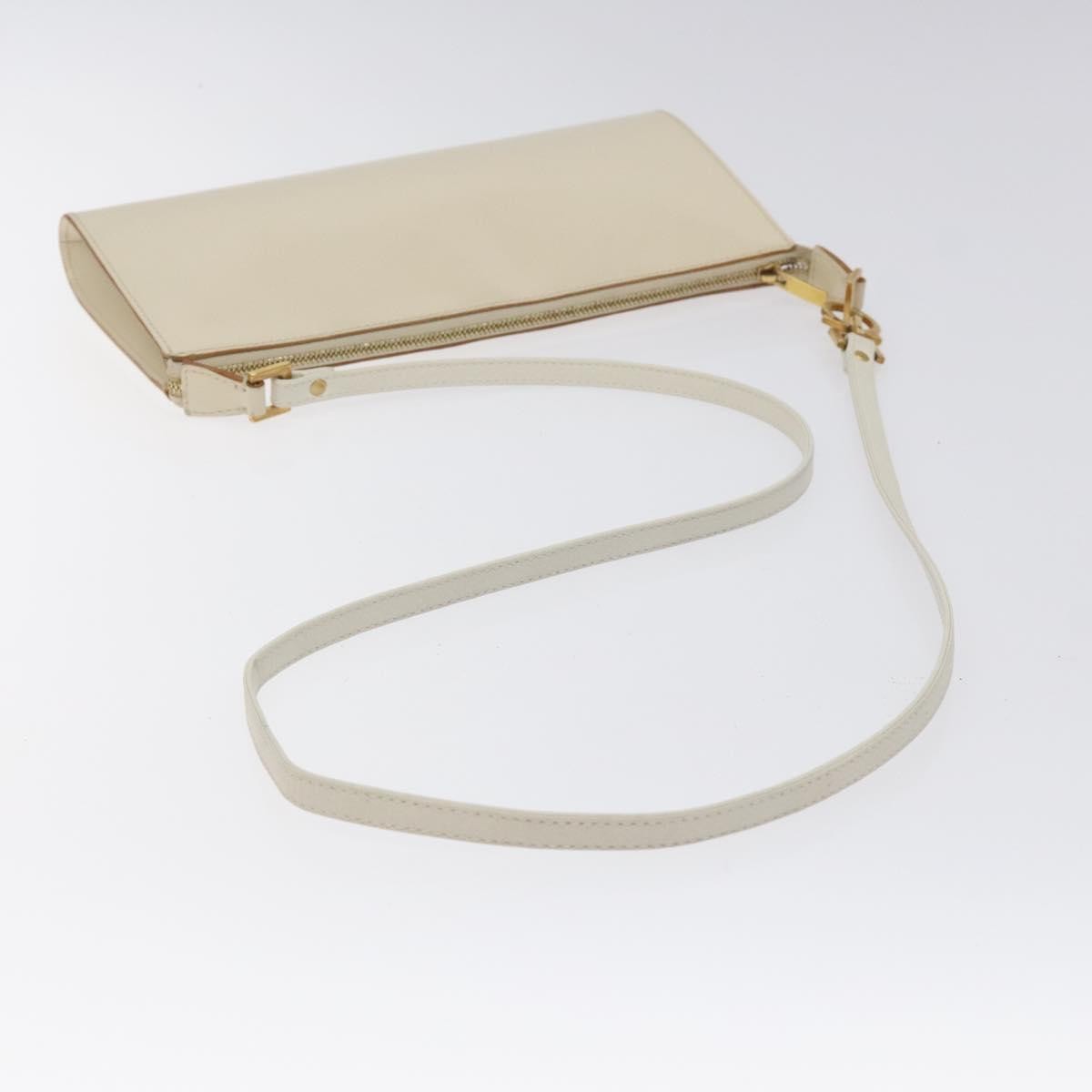 Salvatore Ferragamo Gancini Shoulder Bag Leather, BEIGE, LEATHER, Shoulder bag