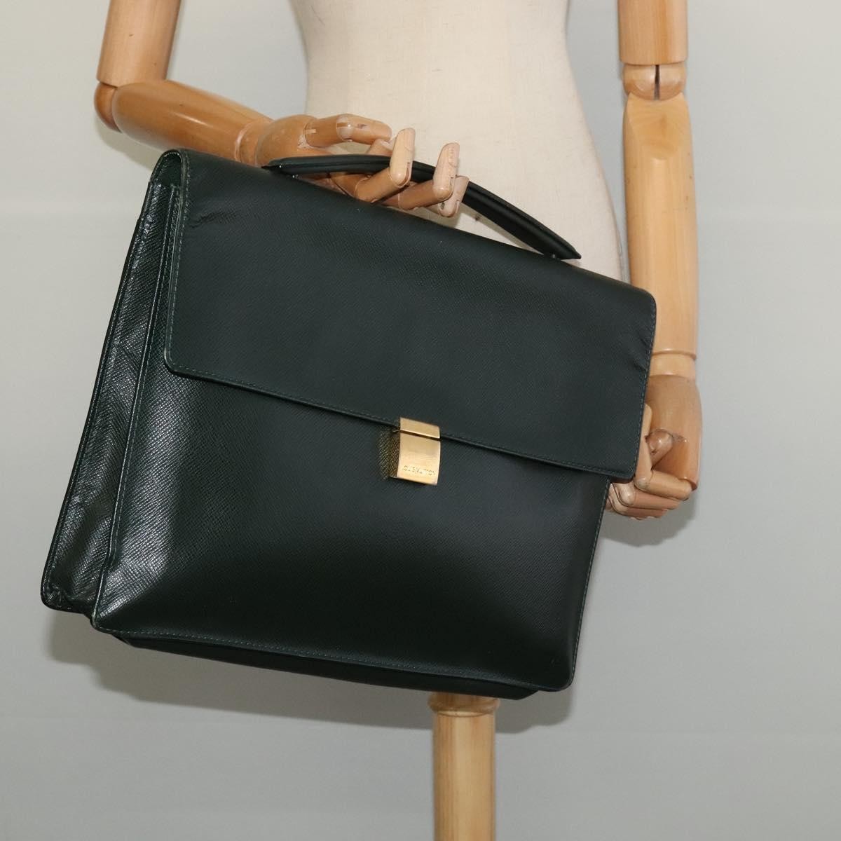 Louis Vuitton Porte-Documents Angara Briefcase Taiga Leather, GREEN, LEATHER, Briefcase