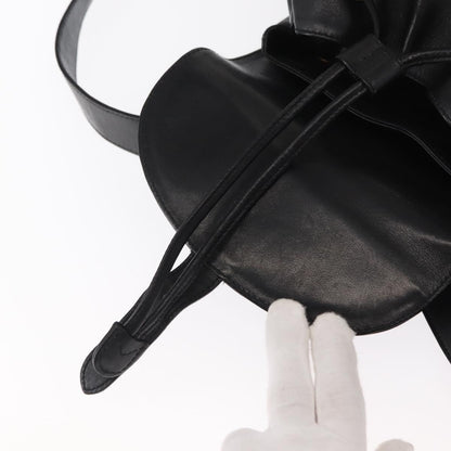 Gucci Vintage Bamboo Backpack Leather, BLACK, LEATHER, Backpack