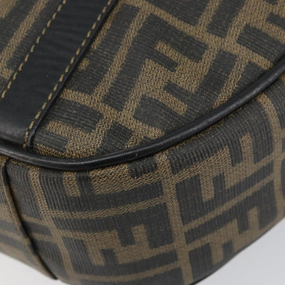 Fendi Zucca spalmati Zucca canvas spalmati flap rounded, BROWN, CANVAS, Handbag