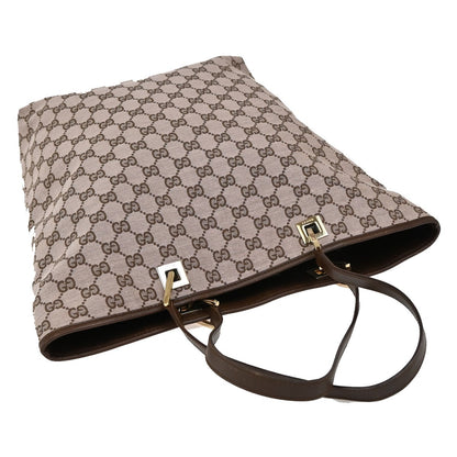 Gucci Vintage Bucket Shopping Tote GG Canvas, BROWN, CANVAS, Shoulder bag