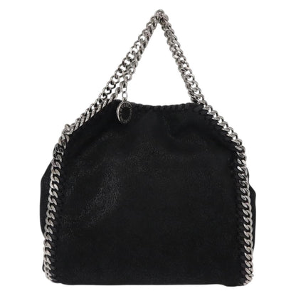 Stella McCartney Falabella Fold Over Bag Shaggy Deer, BLACK, SUEDE, Handbag