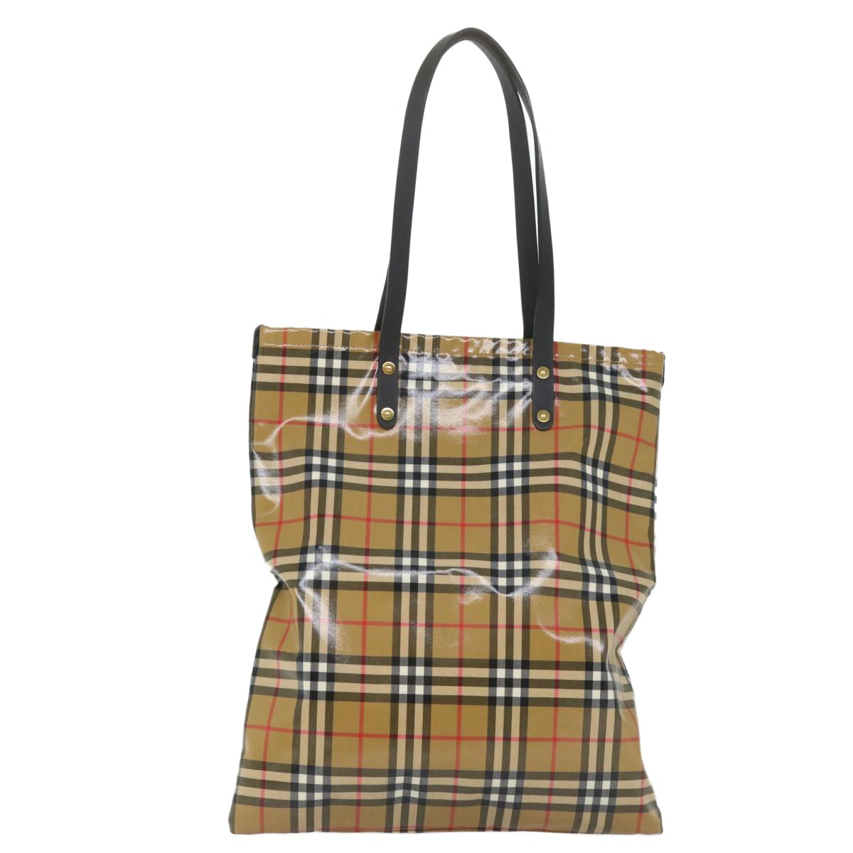Burberry Nova Check Tote Canvas and Leather, BEIGE, CANVAS, Tote bag