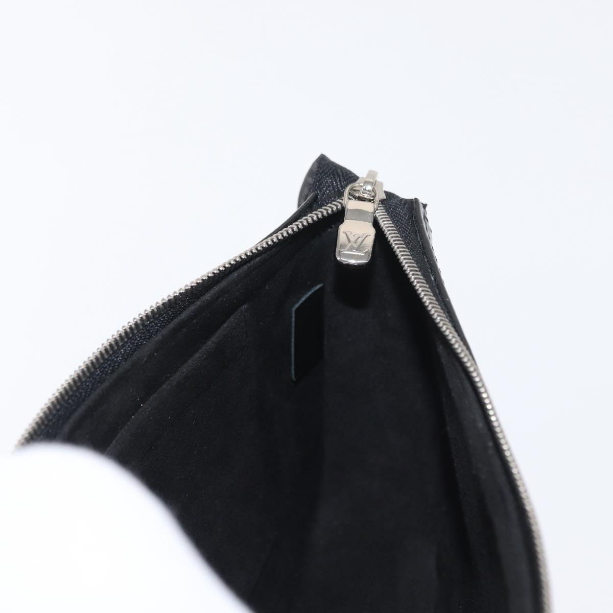 Louis Vuitton Pochette Accessoires NM Electric Epi Leather, BLACK, LEATHER, Clutche & pouche