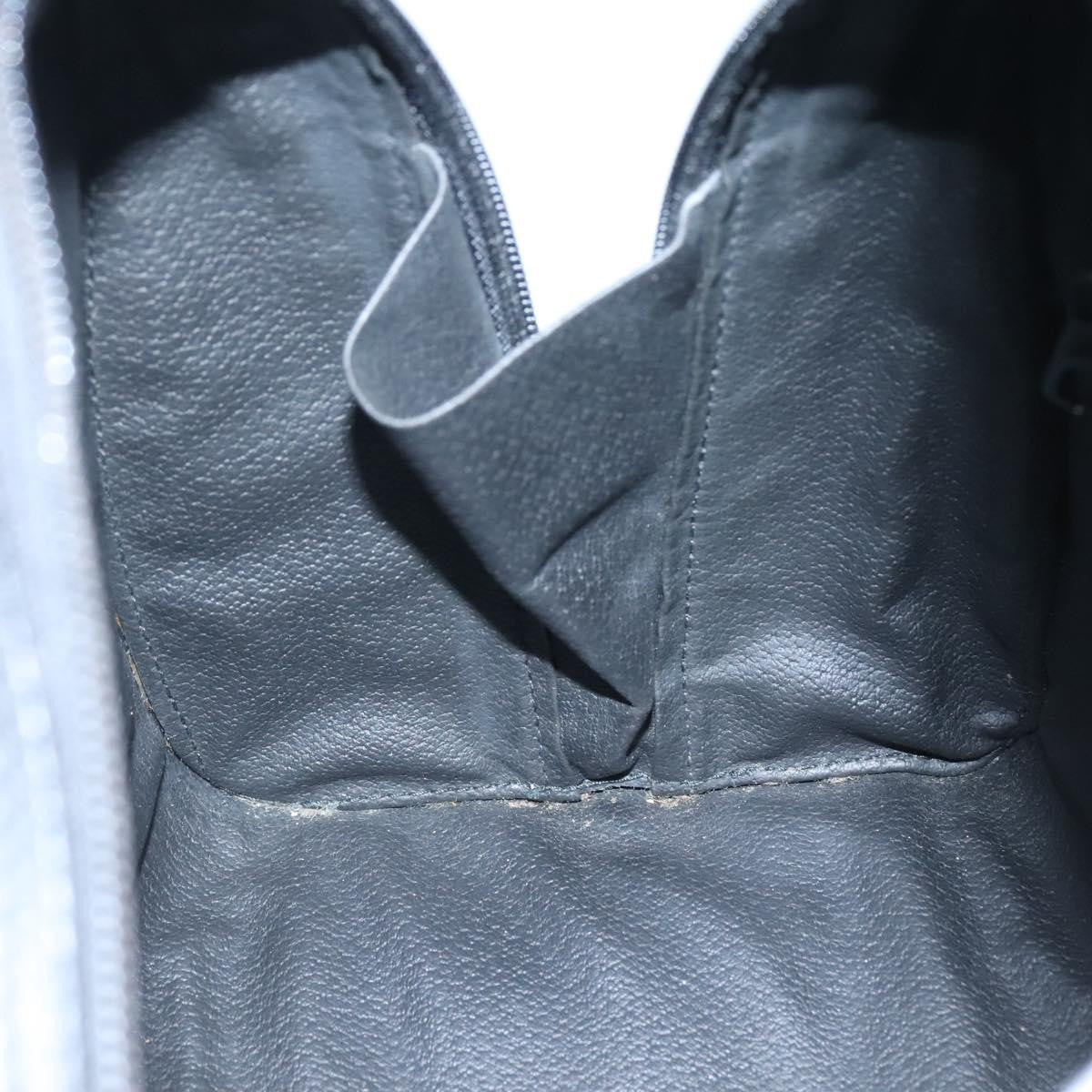 Celine Circle Logo Handbag Leather, BLACK, LEATHER, Handbag