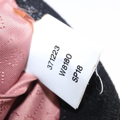 Stella McCartney Falabella Fold Over Bag Shaggy Deer, BLACK, POLYESTER, Shoulder bag