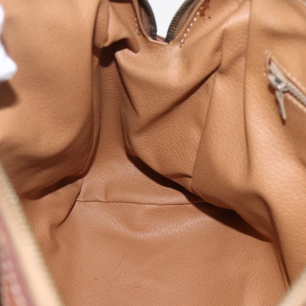 Celine Macadam Handbag Macadam with leather, BROWN, PVC, Handbag