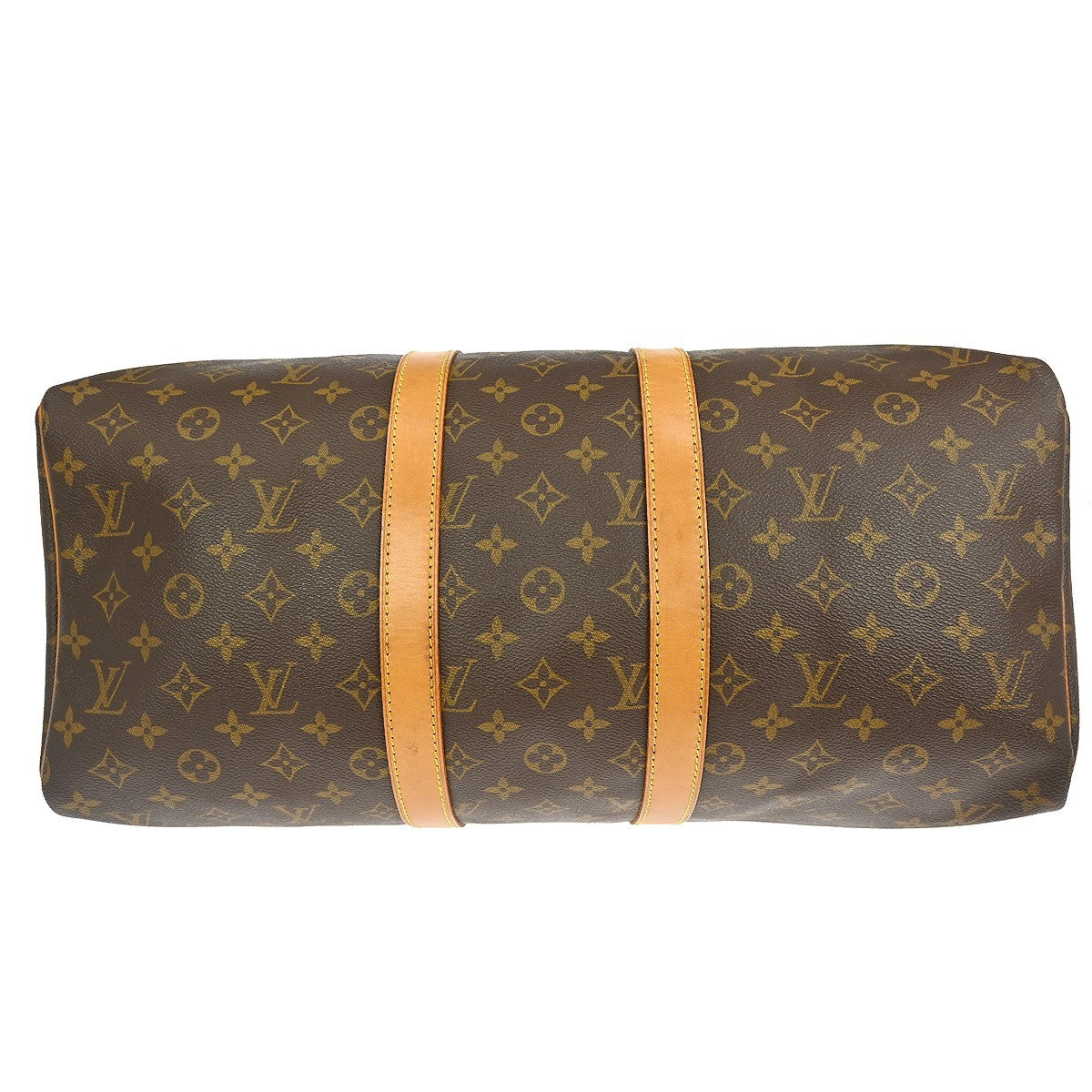 Louis Vuitton Keepall Bag Monogram Canvas, BROWN, CANVAS, Travel bag