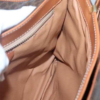 Celine Macadam Handbag Macadam with leather, BROWN, CANVAS, Handbag