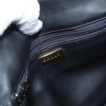 Bally Vintage Chain Shoulder Bag Quilted Leather, GRAY, LEATHER, Shoulder bag