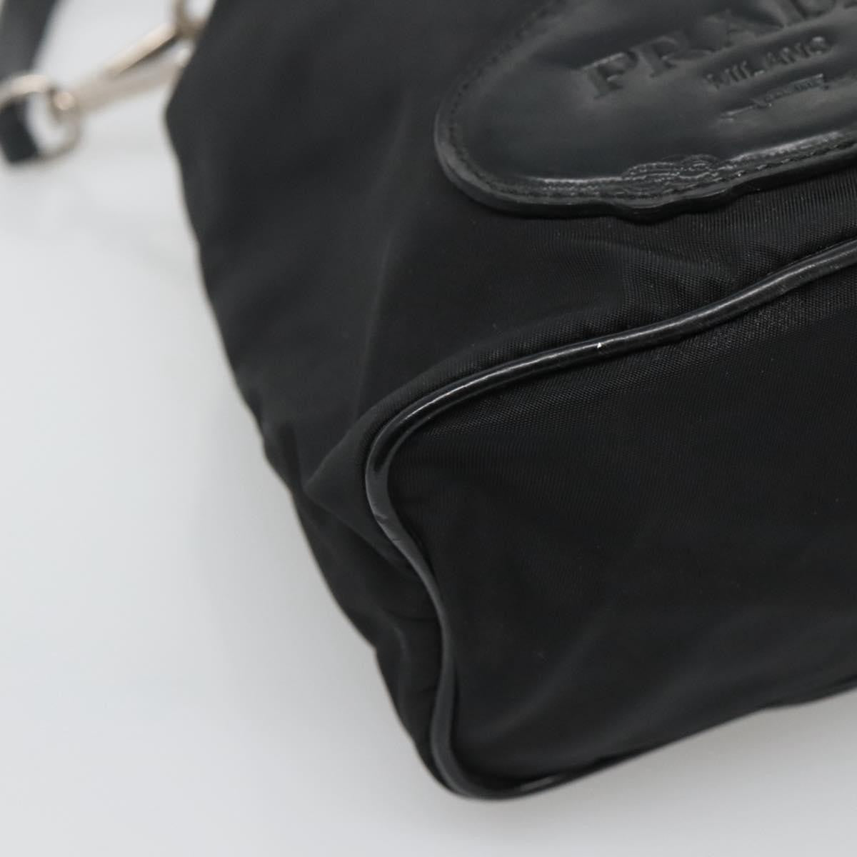 Prada Drawstring Pouch Tessuto, BLACK, NYLON, Clutche & pouche