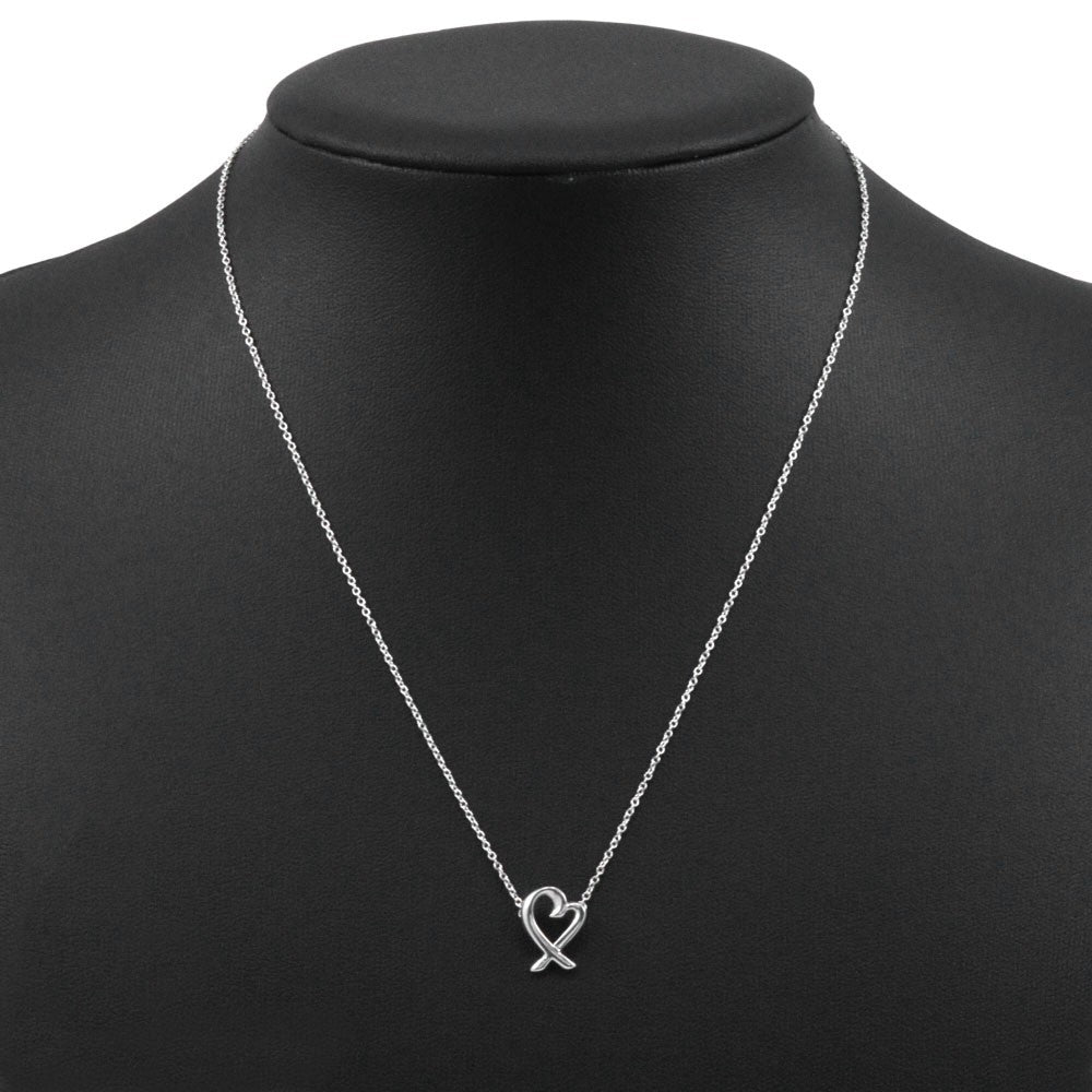 Tiffany & Co. Paloma Picasso Loving Heart Pendant Necklace Silver 925, SILVER, SILVER, Necklace