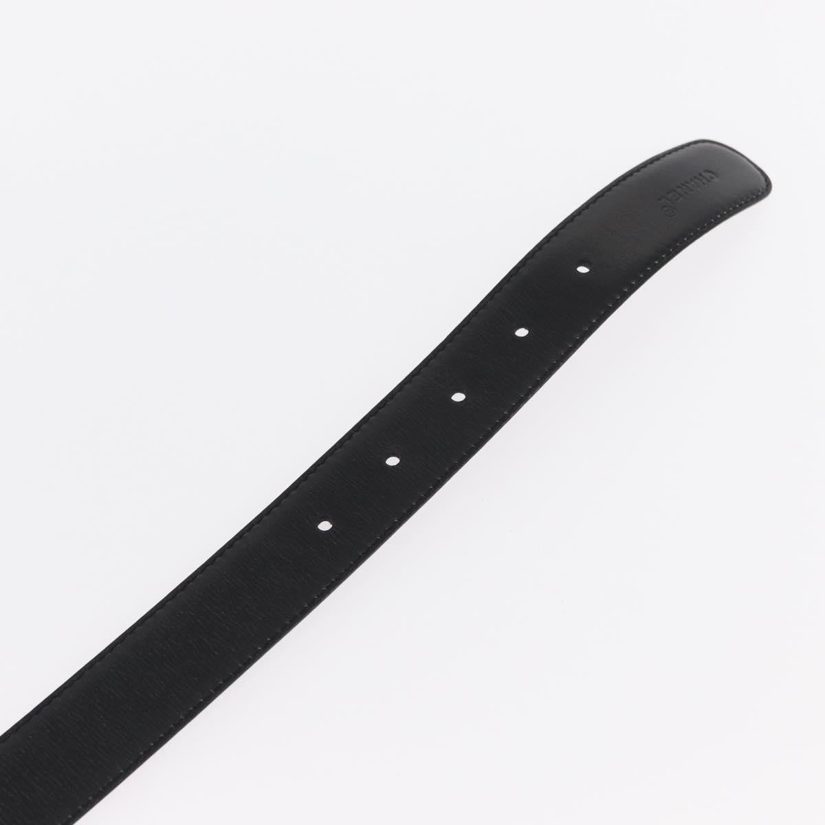 Chanel CC Belt Leather, BLACK, LEATHER, Belts