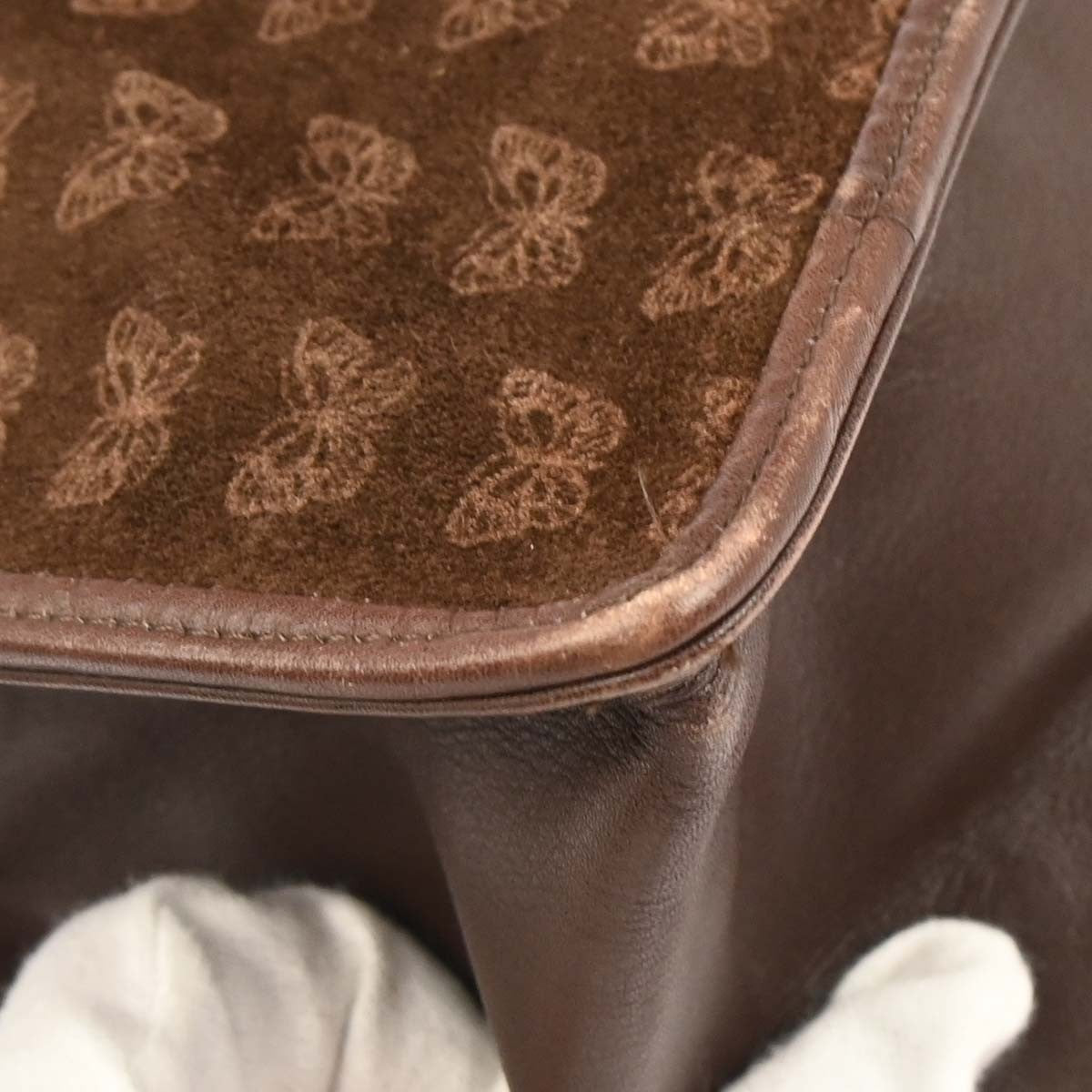 Bottega Veneta Butterfly Handle Tote Suede, BROWN, SUEDE, Tote bag