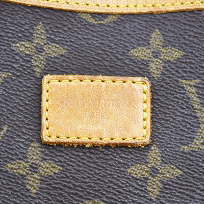 Louis Vuitton Saumur Handbag Monogram Canvas, BROWN, LEATHER, Shoulder bag