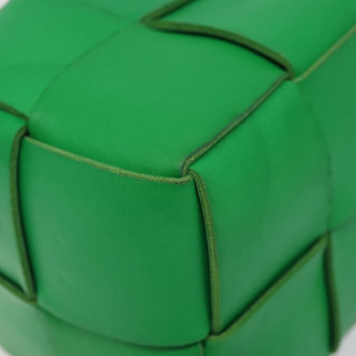 Bottega Veneta Cassette Leather, GREEN, LEATHER, Shoulder bag