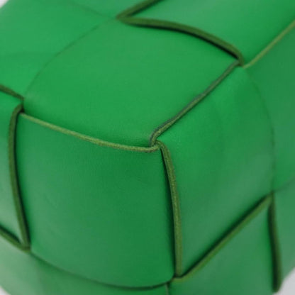 Bottega Veneta Cassette Leather, GREEN, LEATHER, Shoulder bag