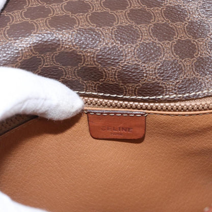 Celine Vintage Macadam Shoulder Bag Canvas, BROWN, CANVAS, Shoulder bag