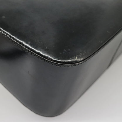 Salvatore Ferragamo Gancini handbag Leather, BLACK, LEATHER, Handbag