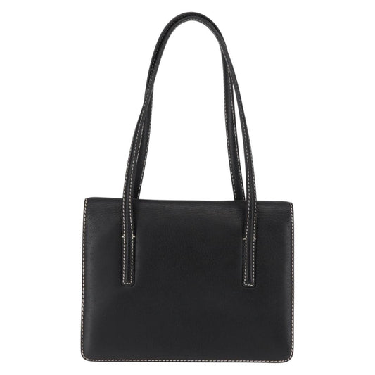 Salvatore Ferragamo Flap Shoulder Bag Leather, BLACK, LEATHER, Shoulder bag