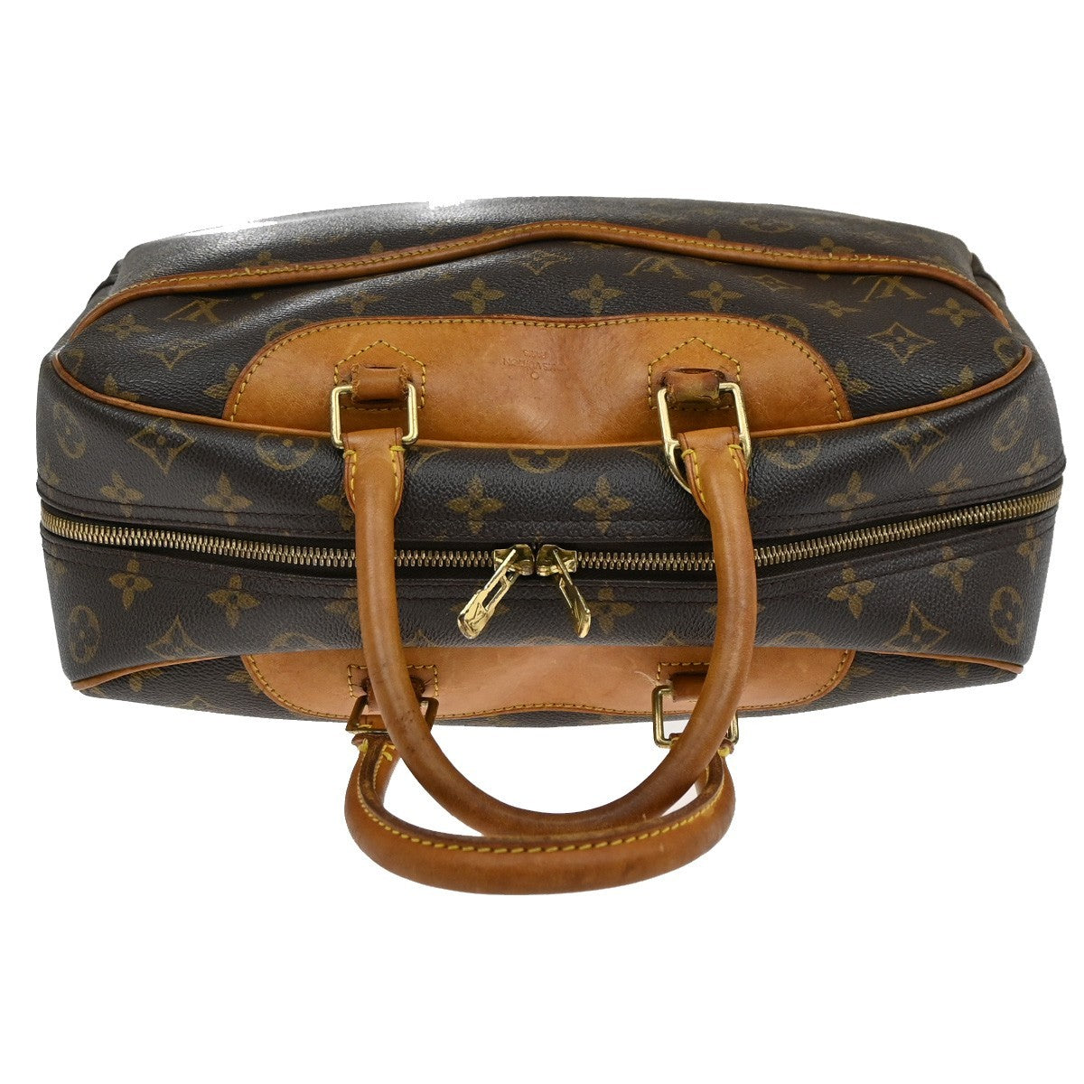 Louis Vuitton Deauville Handbag Monogram Canvas, BROWN, CANVAS, Handbag