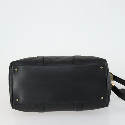 Chanel Vintage Diamond Stitch Boston Bag Quilted Lambskin, BLACK, LEATHER, Travel bag