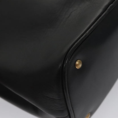 Celine Shoulder Bag Leather, BLACK, LEATHER, Shoulder bag