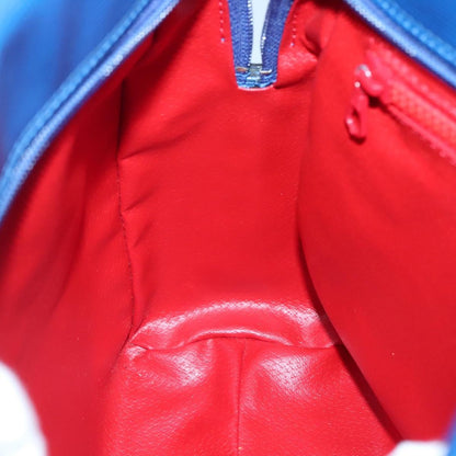 Celine Circle Logo Handbag Leather, BLUE, LEATHER, Handbag