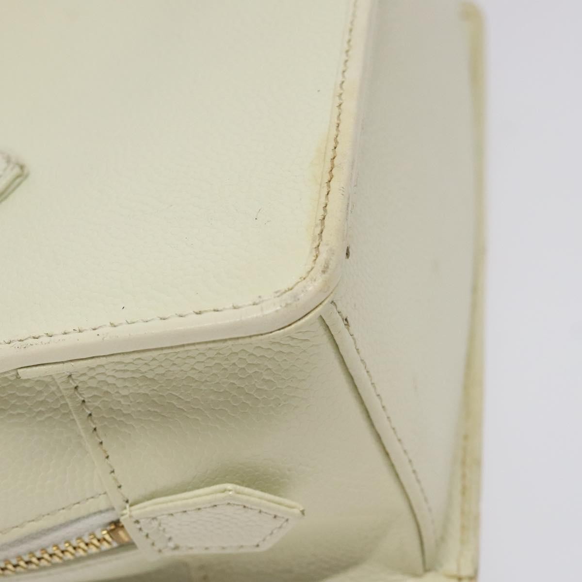 Versace Vintage Handbag Leather, WHITE, LEATHER, Handbag