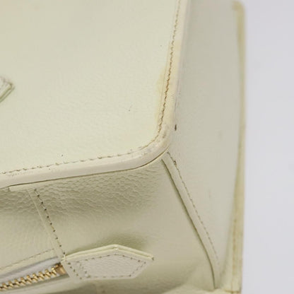 Versace Vintage Handbag Leather, WHITE, LEATHER, Handbag