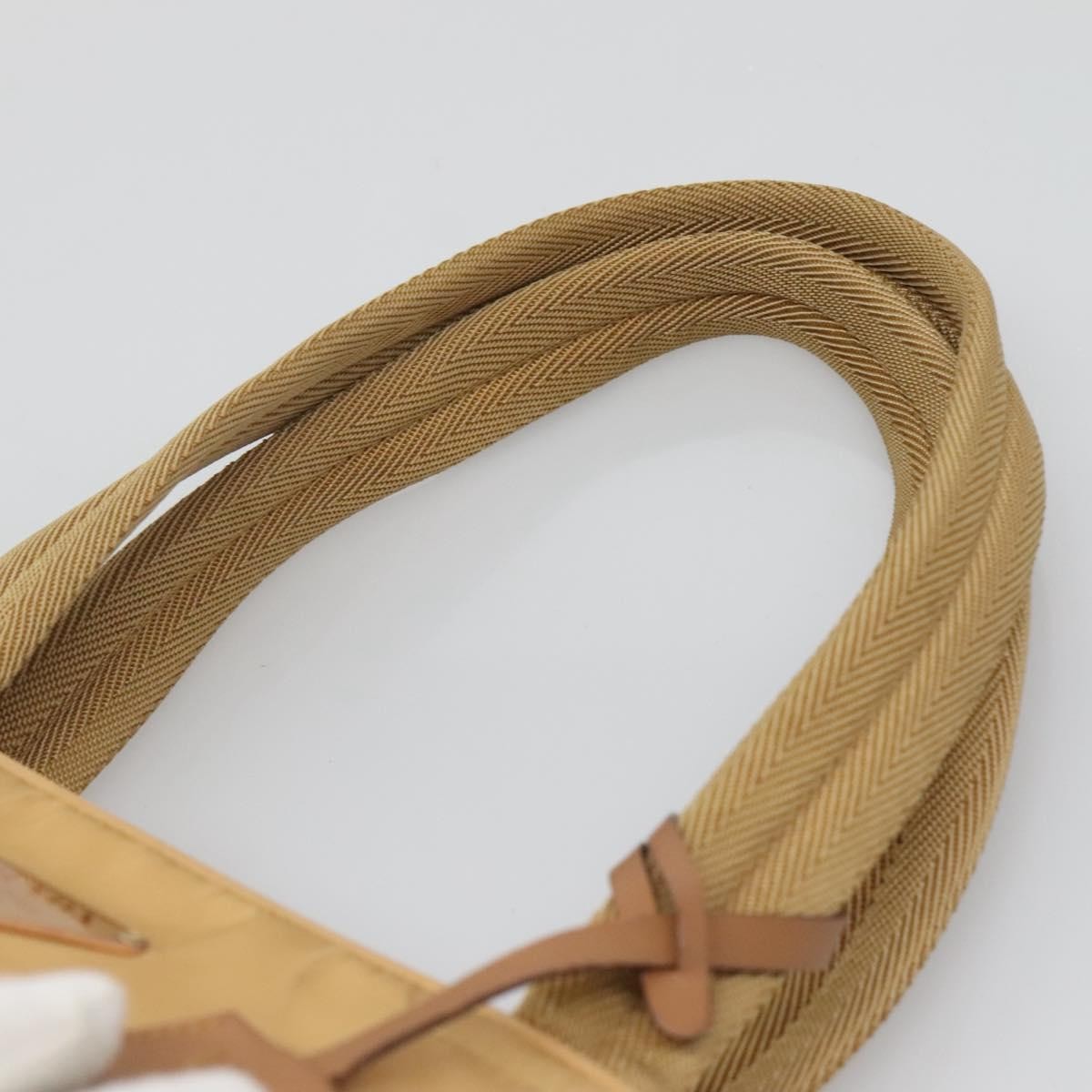 Prada Vintage Handbag Canvas, GOLD, NYLON, Handbag