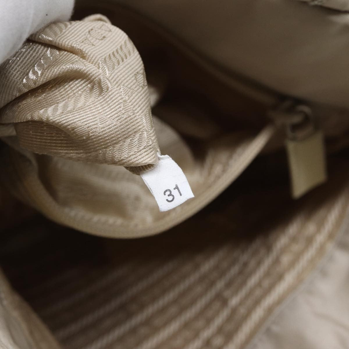 Prada Zip Around Tote Tessuto, BEIGE, NYLON, Tote bag