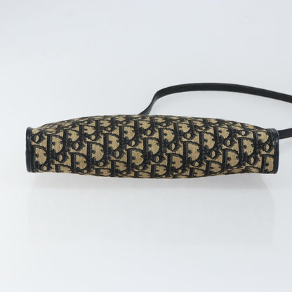 Christian Dior Vintage Trotter Shoulder Bag Canvas, NAVY, CANVAS, Shoulder bag