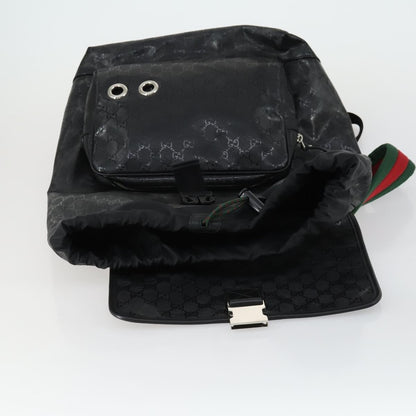 Gucci Buckle Backpack GG Imprime, BLACK, CANVAS, Backpack
