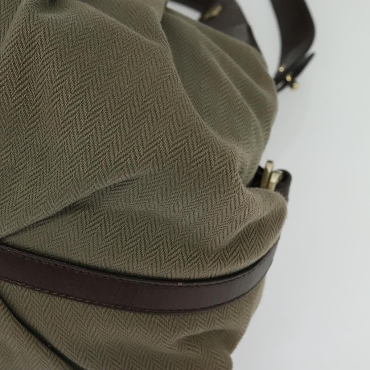 Bvlgari Chandra Hobo Canvas and Leather, BROWN, LEATHER, Handbag