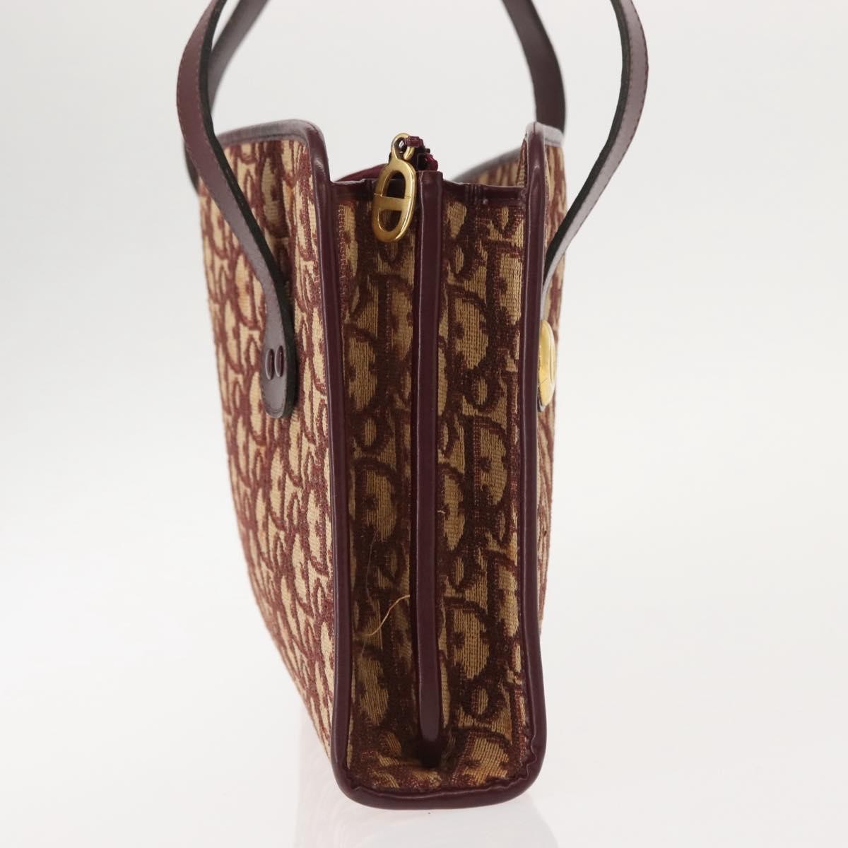 Christian Dior Vintage Trotter Handbag Canvas, RED, CANVAS, Handbag