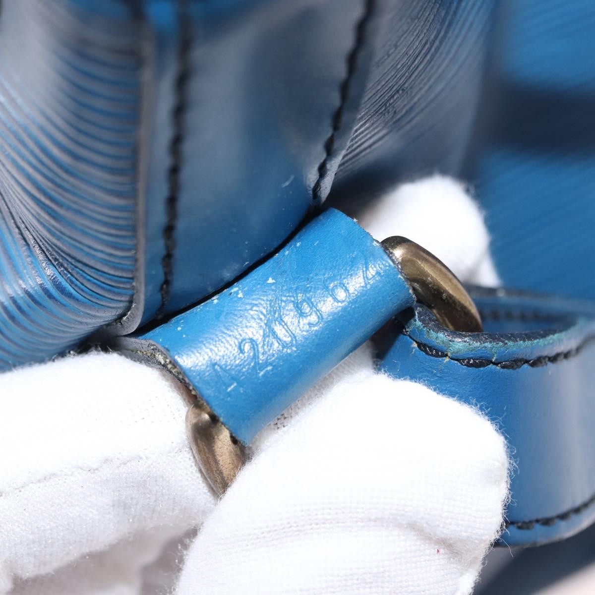 Louis Vuitton Petit Noe Handbag Epi Leather, BLUE, LEATHER, Shoulder bag