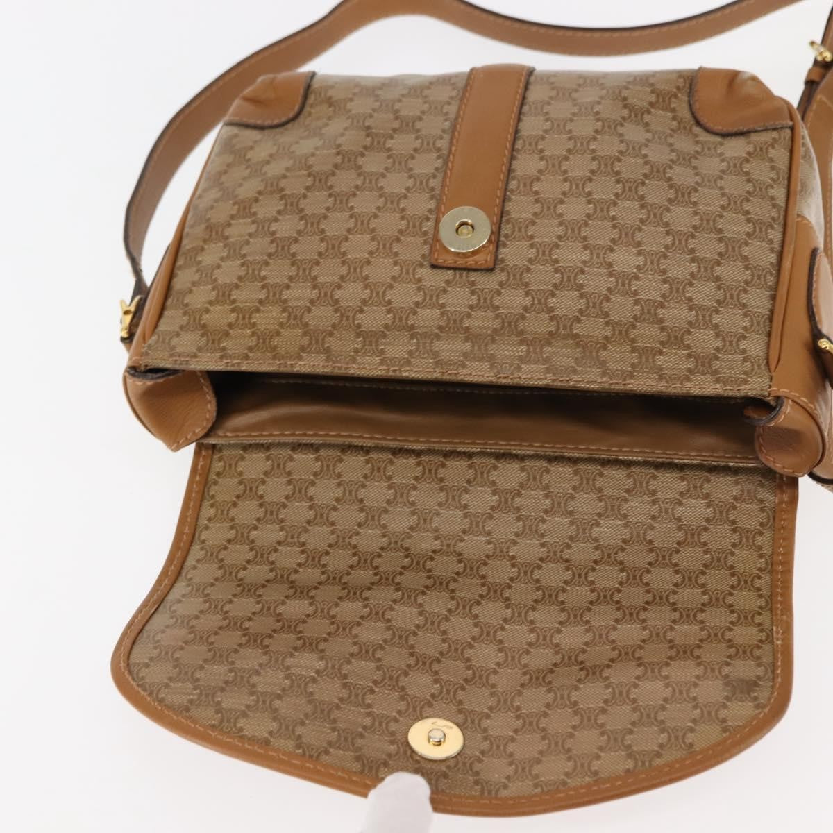 Celine Macadam Shoulder Bag PVC Leather, Beige, PVC + Canvas, Shoulder Bag