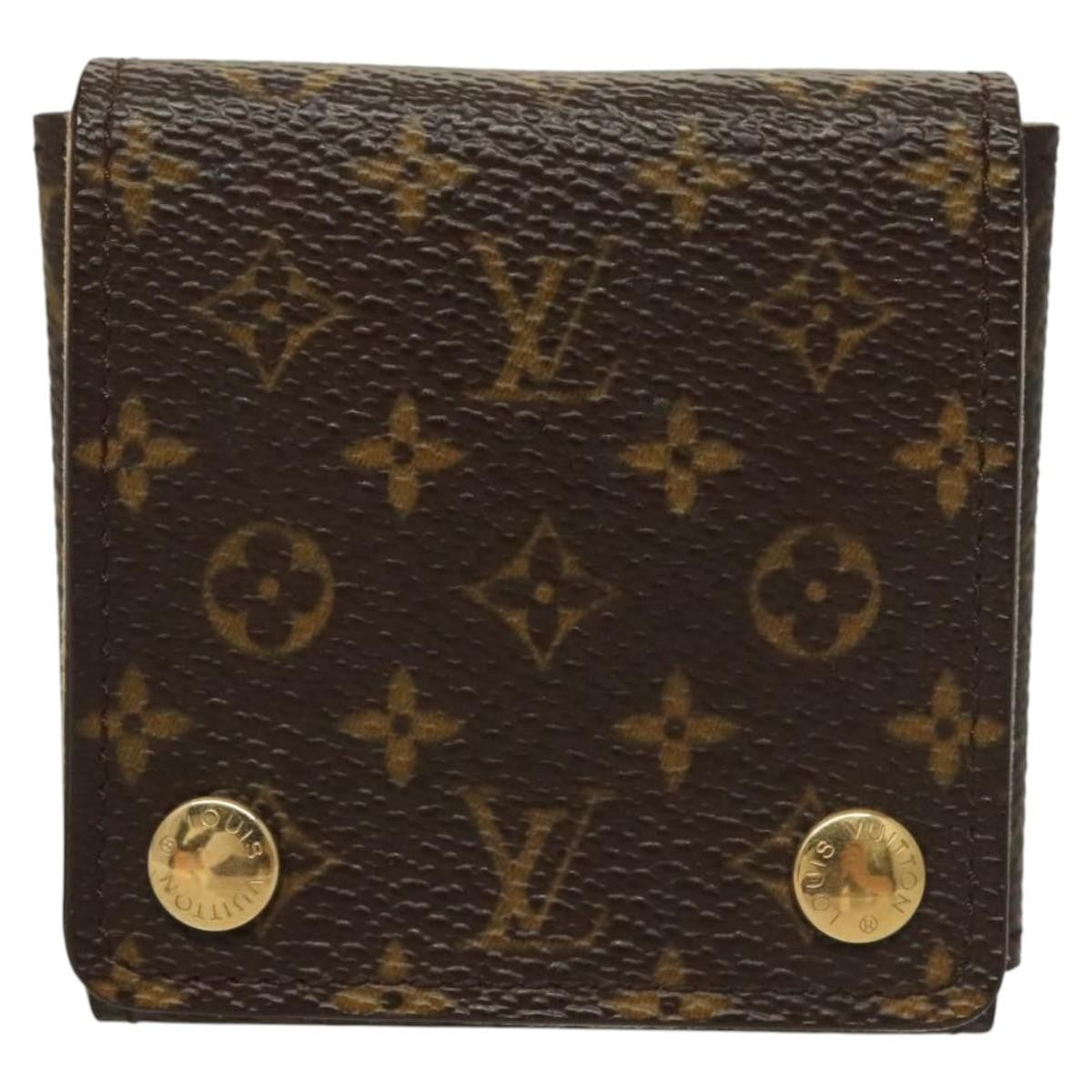 Louis Vuitton CASE JEWELRY BOX Canvas, BROWN, CANVAS, Wallets