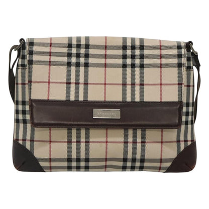 Burberry Nova check Shoulder bag Canvas, BEIGE, CANVAS, Shoulder bag
