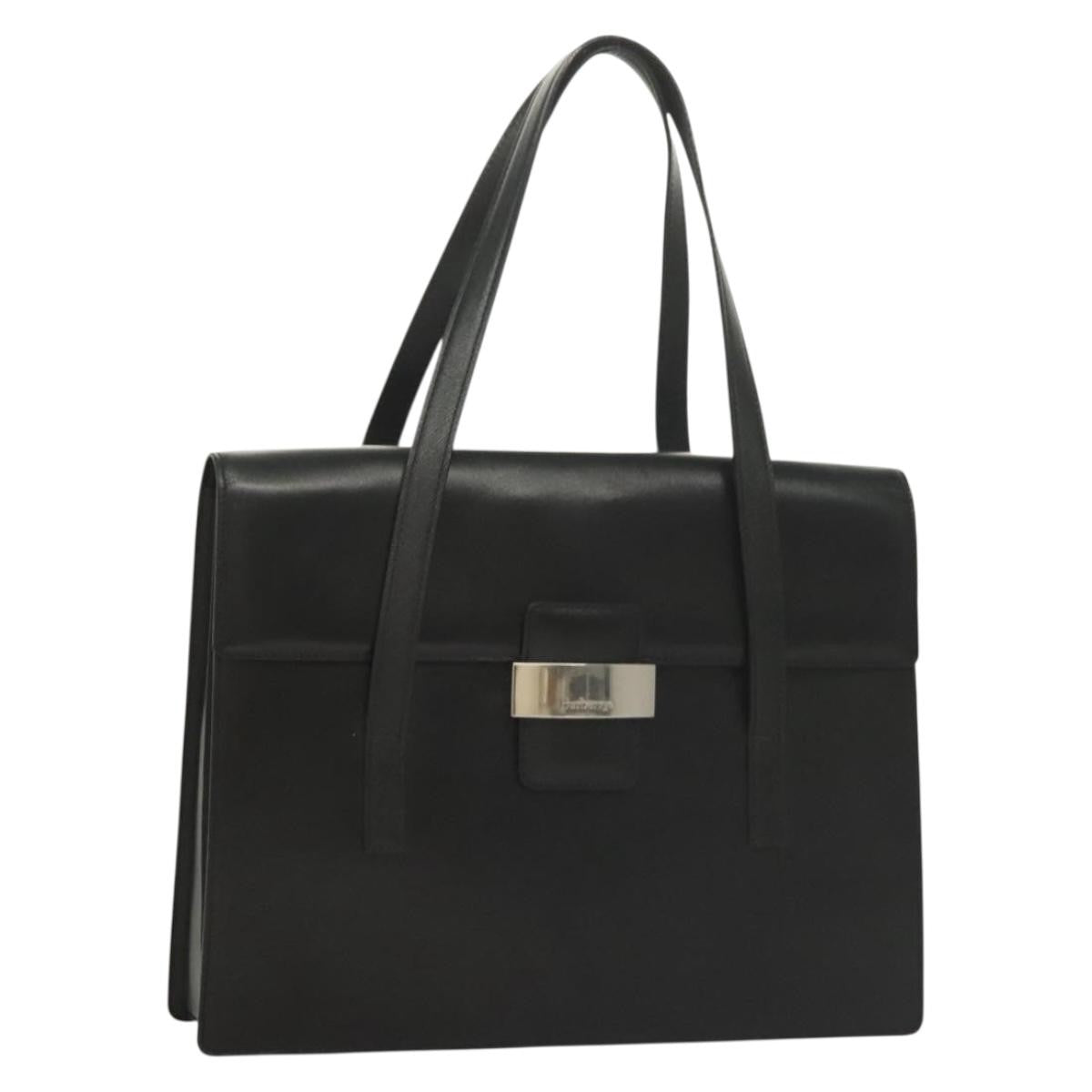 Burberry Vintage Handbag Leather, BLACK, LEATHER, Handbag