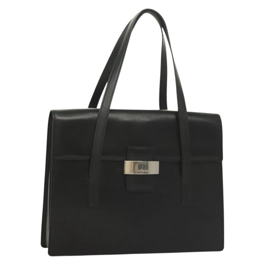 Burberry Vintage Handbag Leather, BLACK, LEATHER, Handbag