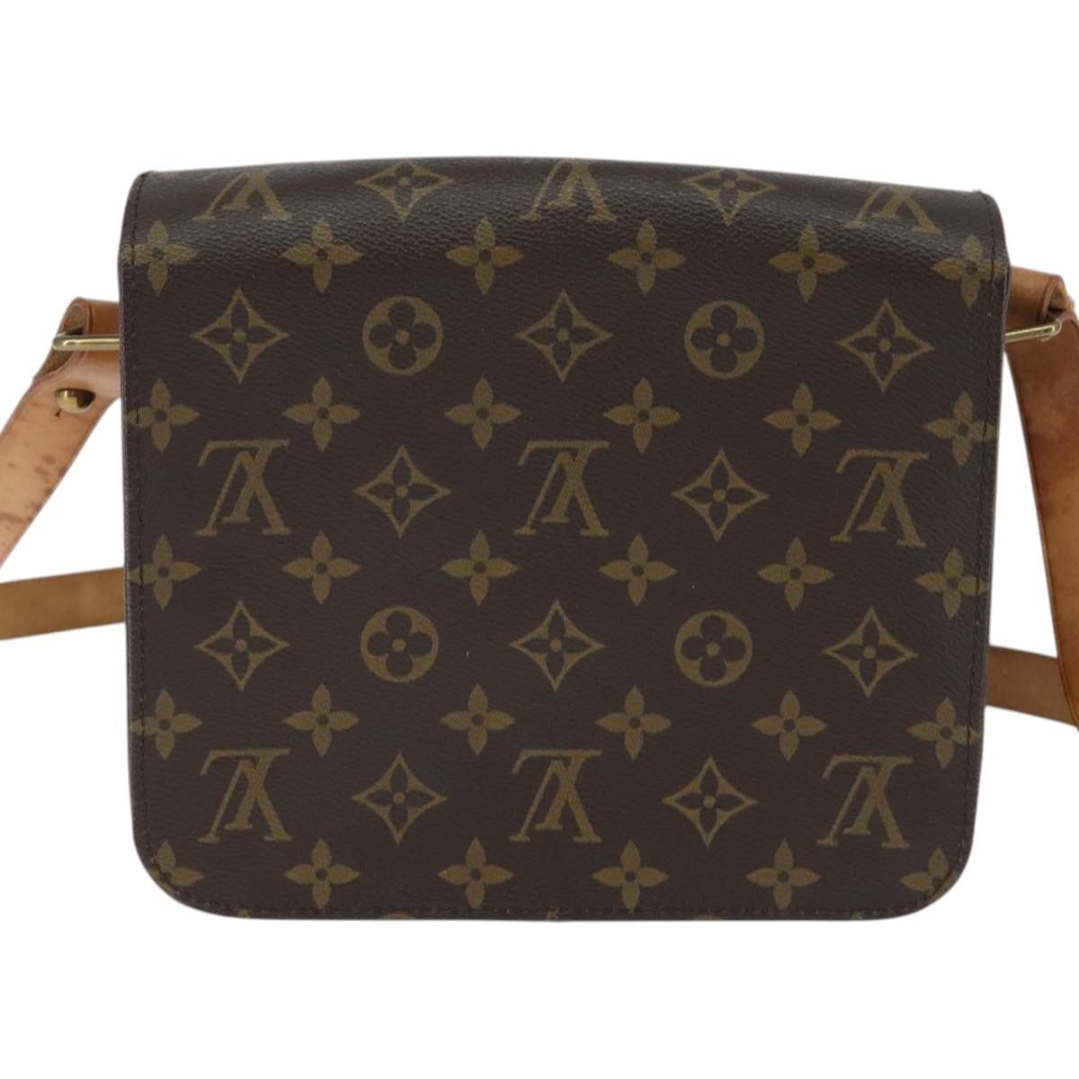 Louis Vuitton Cartouchiere Handbag Monogram Canvas, BROWN, CANVAS, Shoulder bag