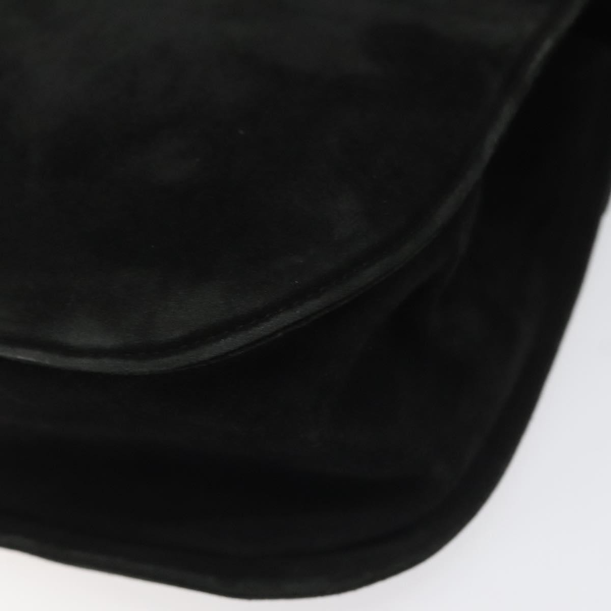 Salvatore Ferragamo Gancini Shoulder Bag Suede, BLACK, SUEDE, Shoulder bag