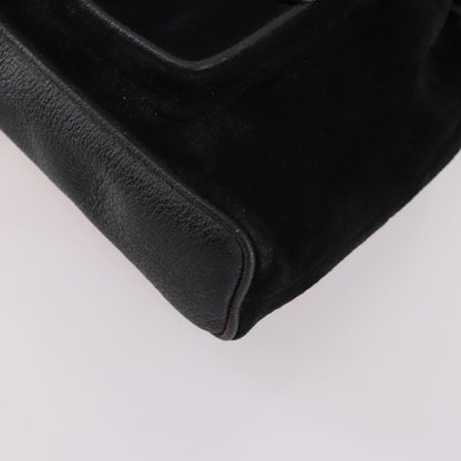 Gucci Vintage Bamboo Backpack Suede, BLACK, SUEDE, Backpack