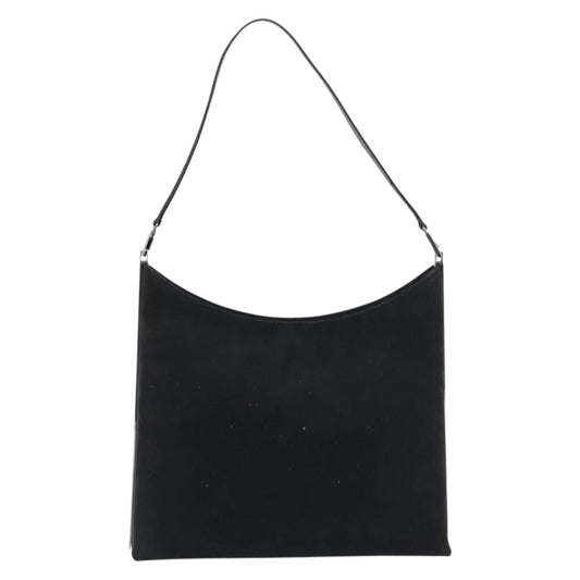Salvatore Ferragamo Vintage Shoulder Bag Suede, BLACK, SUEDE, Shoulder bag