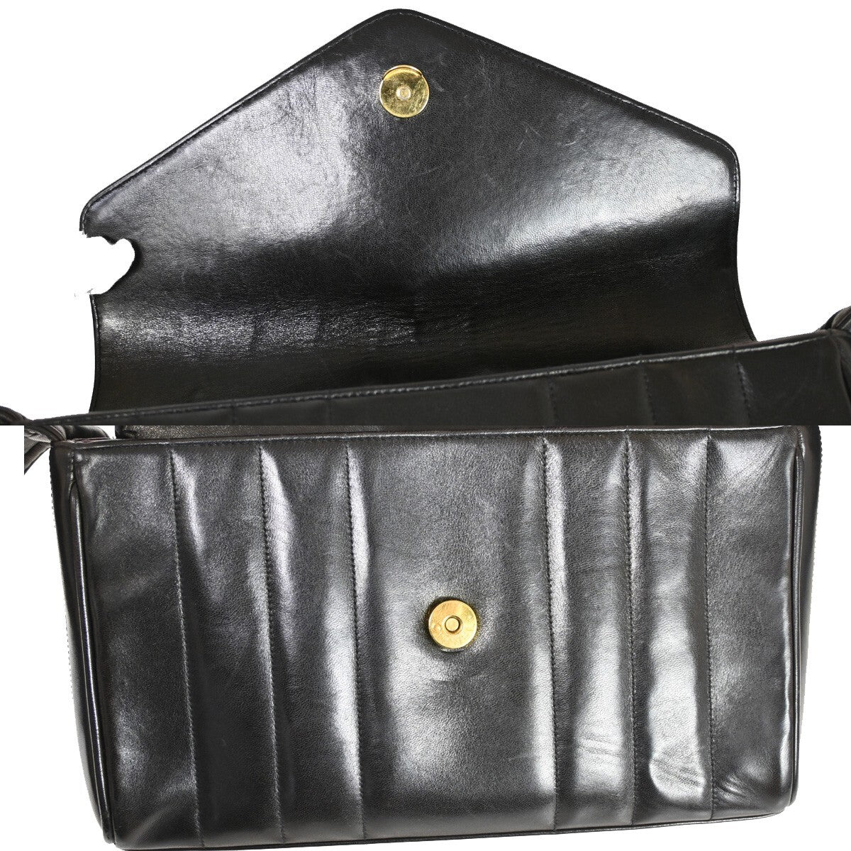 Chanel Mademoiselle Camera Bag Vertical Quilted Lambskin, BLACK, LEATHER, Shoulder bag